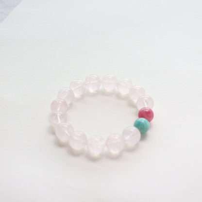 Jekira Rose Quartz Amazonite Stretch Bracelet 15cm/16cm
