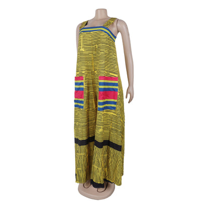 CM.YAYA Women’s Striped Wide Leg Sleeveless Jumpsuit elegantly displayed to showcase its high waist and loose fit design, perfect for summer styling by Hot Trends Area.