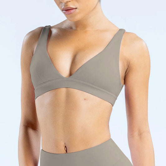Luxurious seamed sports bra for women by Dropsure, crafted with stretchable and breathable material for ultimate comfort during workouts.