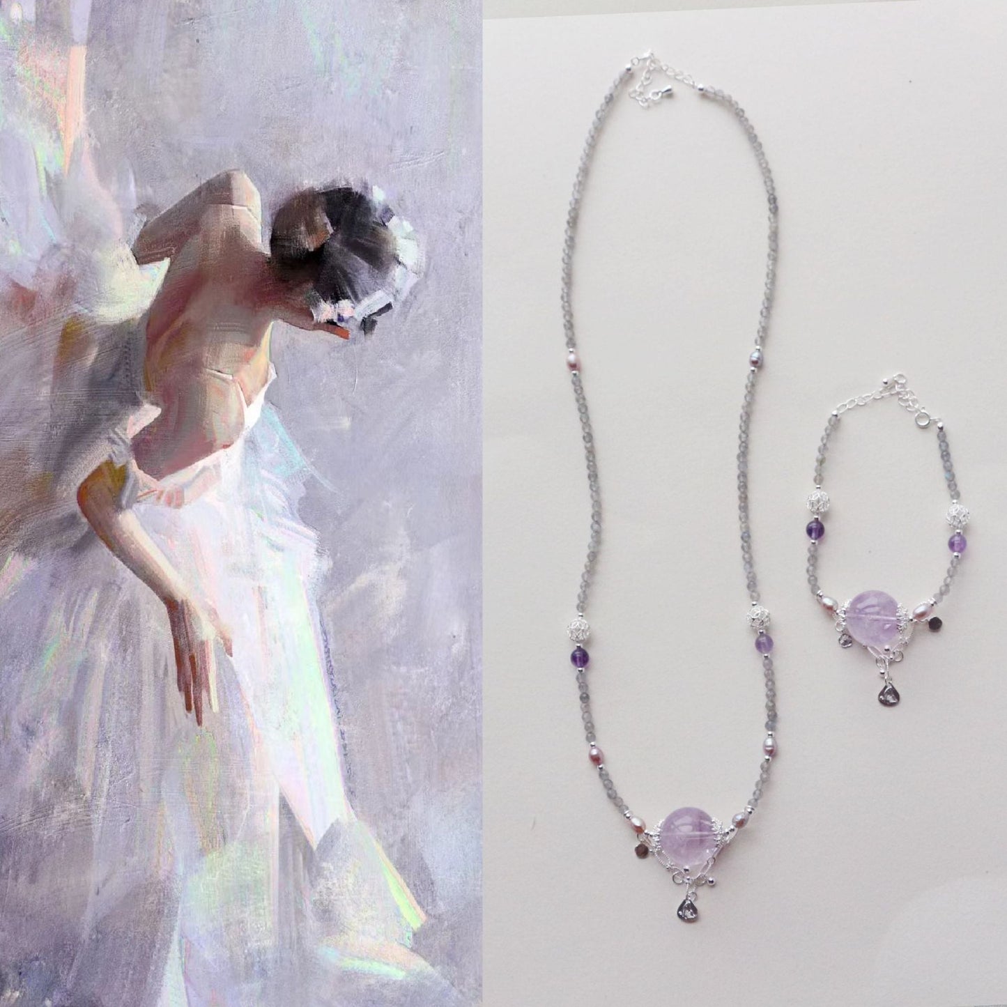 JEKIRA Moonbeam & Amethyst Wildfire Jewelry Set