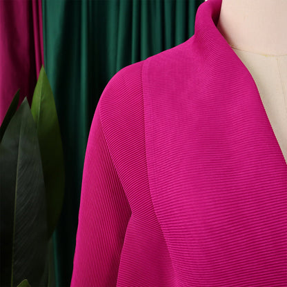 Chic outfit by CM.YAYA, showcasing a high street fashion style with batwing sleeves and a comfortable elastic waist skirt, ideal for mature women.