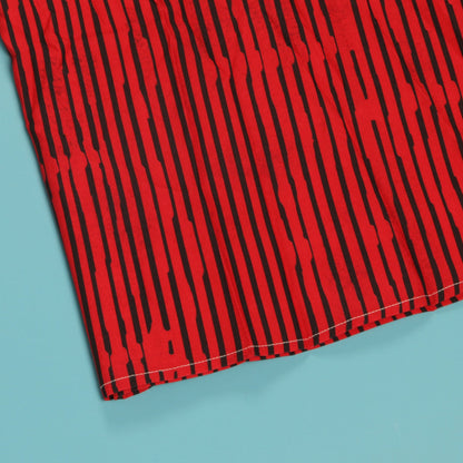 Close-up of the sophisticated striped pattern on the CM.YAYA Women's Wide Leg Jumpsuit, designed for ultimate summer style and comfort.