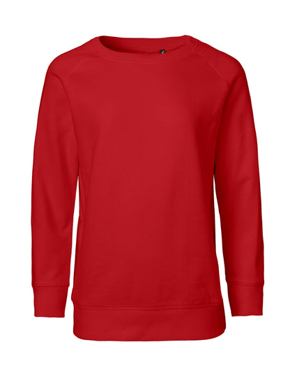 Kids luxury organic fairtrade cotton sweatshirt in a heavyweight design, showcasing a soft brushed interior.