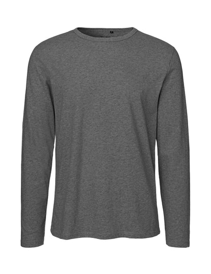 Versatile styling of the Fairtrade Organic Cotton Long Sleeve T-Shirt, perfect for layered looks or standalone elegance.