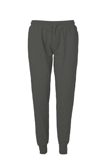 Professional image of Fairtrade certified organic unisex sweatpants, emphasizing sustainable luxury and renewable energy in production.