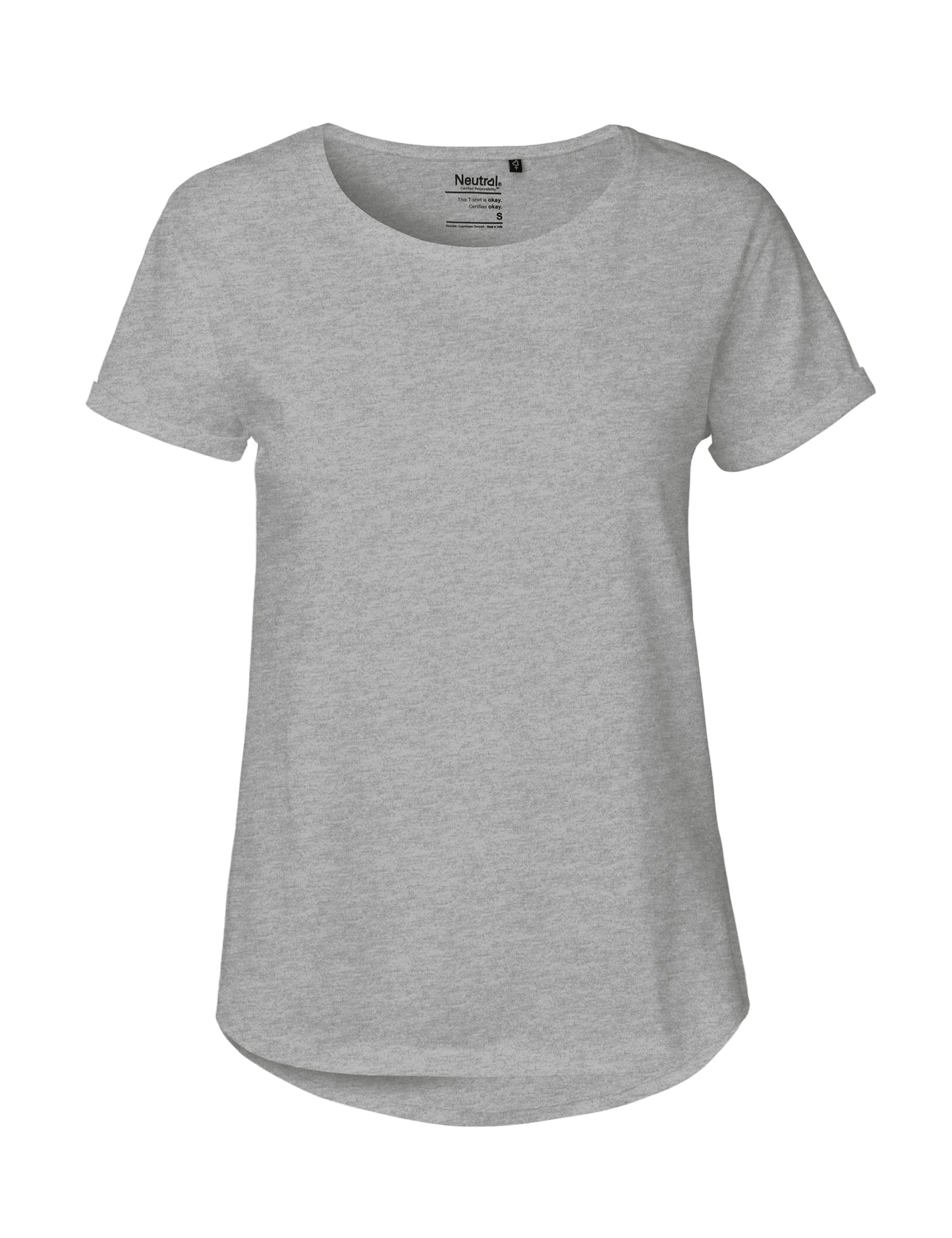 Soft and breathable Fairtrade cotton tee in a relaxed fit, showcasing sustainable fashion with style and comfort.