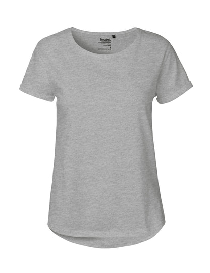 Soft and breathable Fairtrade cotton tee in a relaxed fit, showcasing sustainable fashion with style and comfort.