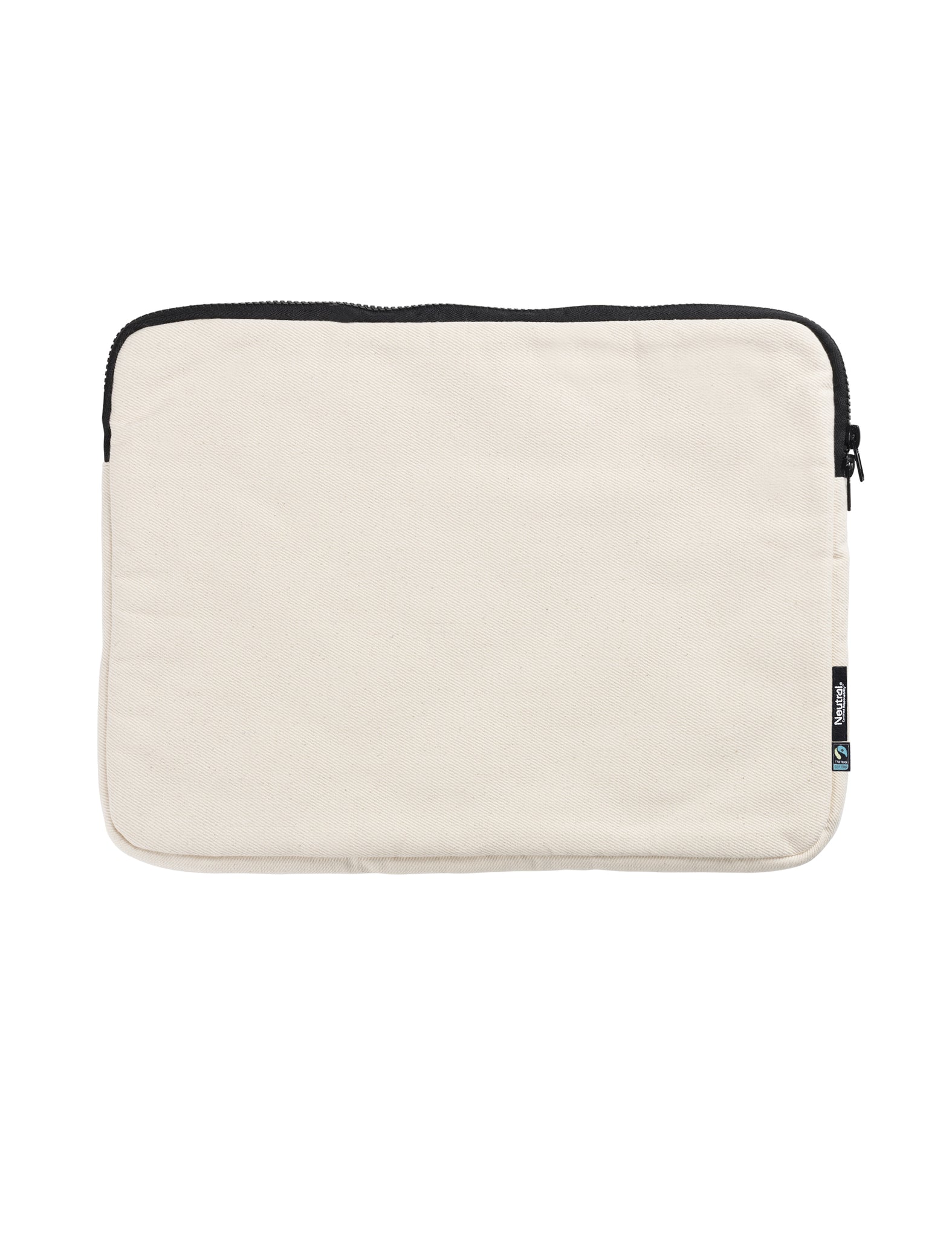 Luxurious 15-inch Fairtrade organic cotton laptop bag featuring durable padding, stylish design, and robust YKK zipper for secure storage.
