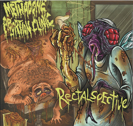 Methadone Abortion Clinic - Rectalspective CD, an official release by Rancid Offal Records, showcasing the Goregrind genre and featuring unique track titles from the album's 2020 release.