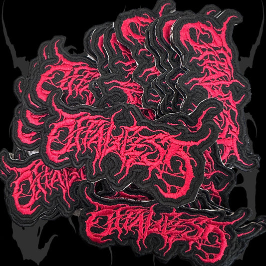 Elegant Offal Fest woven patch by Pins & Knuckles, showcasing the distinct style of Rancid Offal Records.