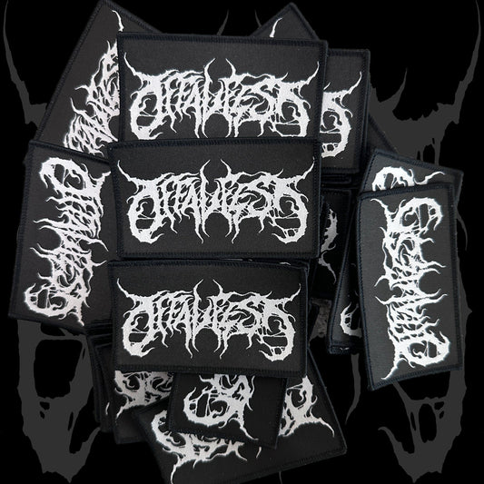 Luxurious Offal Fest embroidered patch from Rancid Offal Records, crafted with precision, measuring 30x12cm.