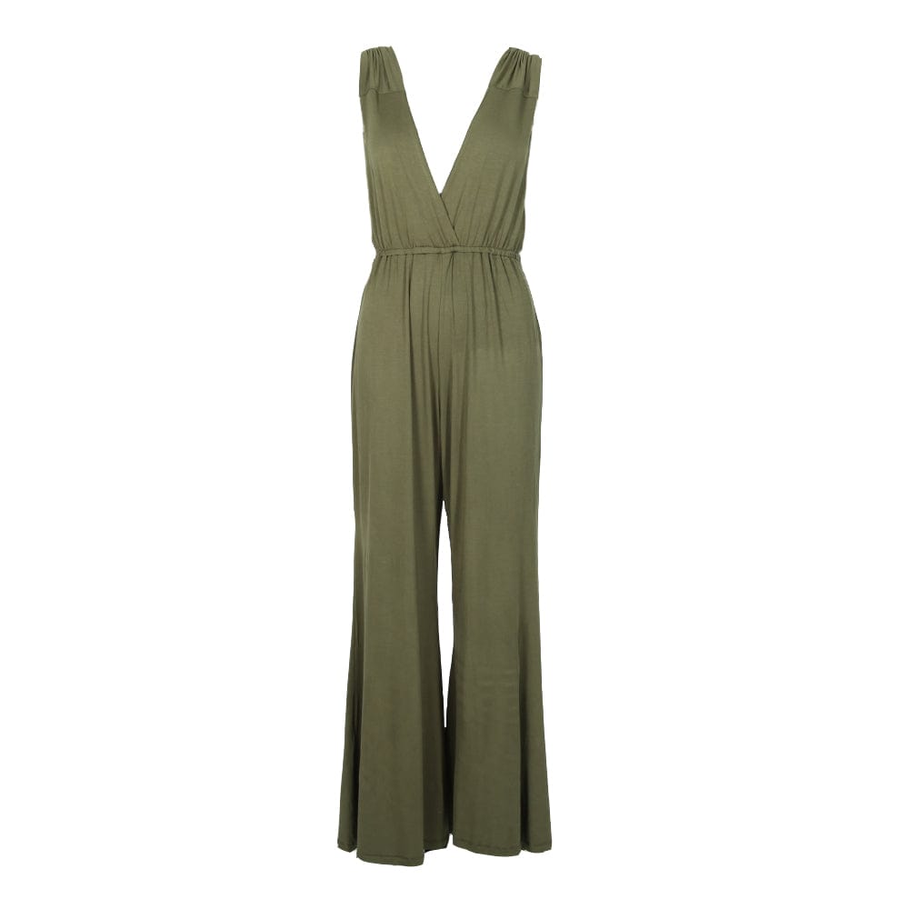 Elegant versatile multiway wrap jumpsuit showcasing V-neck and backless design, perfect for any occasion. Designed by The Hippy Clothing Co.
