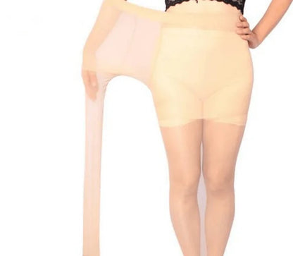 FadFashion Women's Ultimate Super Elastic Stockings displayed in a luxurious setting, showcasing unmatched comfort and a flawless fit. The model elegantly holds the stockings to highlight their exceptional stretch and design.