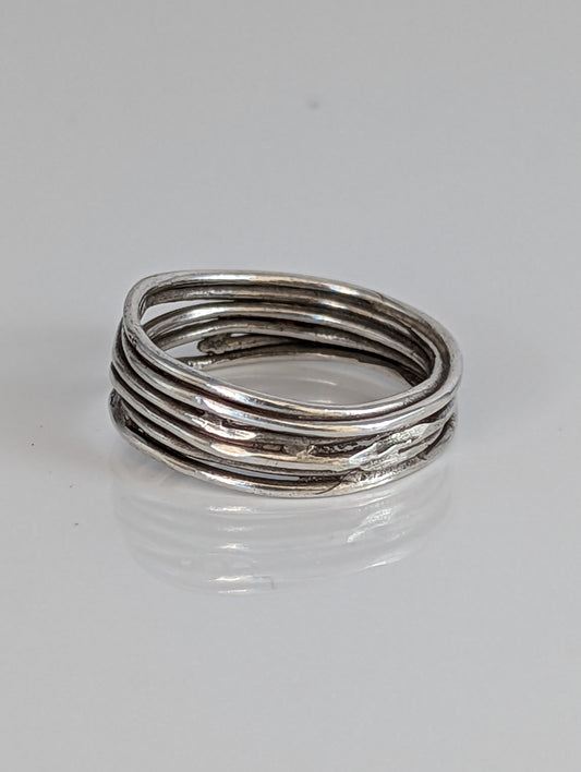 925 Silver Wired Band – Handmade Ring for Him or Her