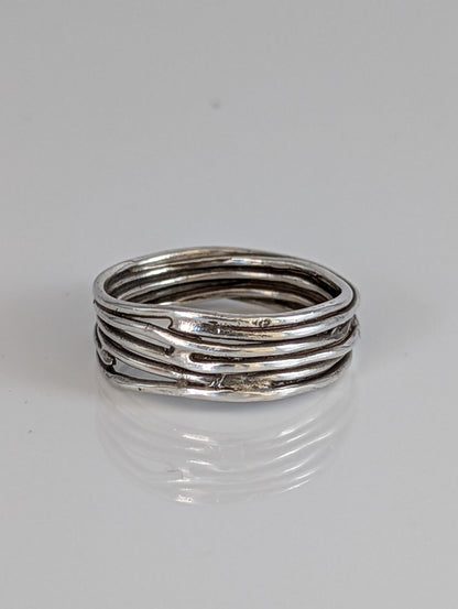 925 Silver Wired Band – Handmade Ring for Him or Her