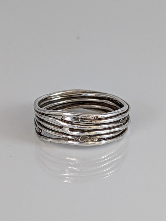 925 Silver Wired Band – Handmade Ring for Him or Her