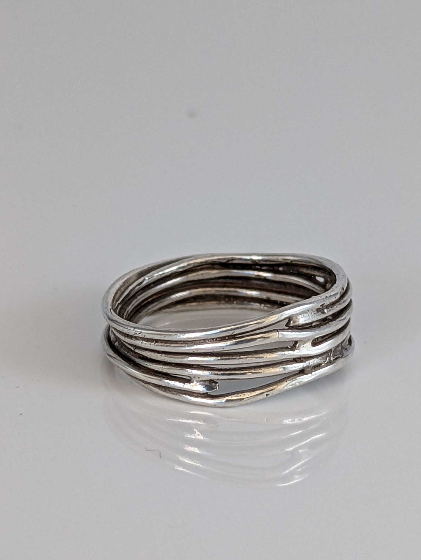 925 Silver Wired Band – Handmade Ring for Him or Her