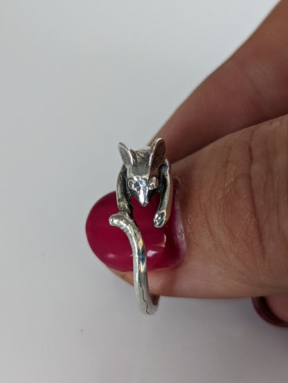 925 Silver Mouse Ring – Handmade Whimsical Wrap-Around Design