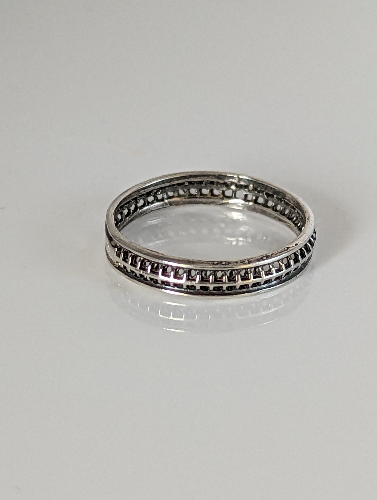 925 Sterling Silver Filigree Ring – Elegant Handmade Band for Nature Lovers