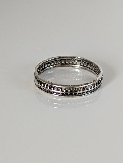 925 Sterling Silver Filigree Ring – Elegant Handmade Band for Nature Lovers