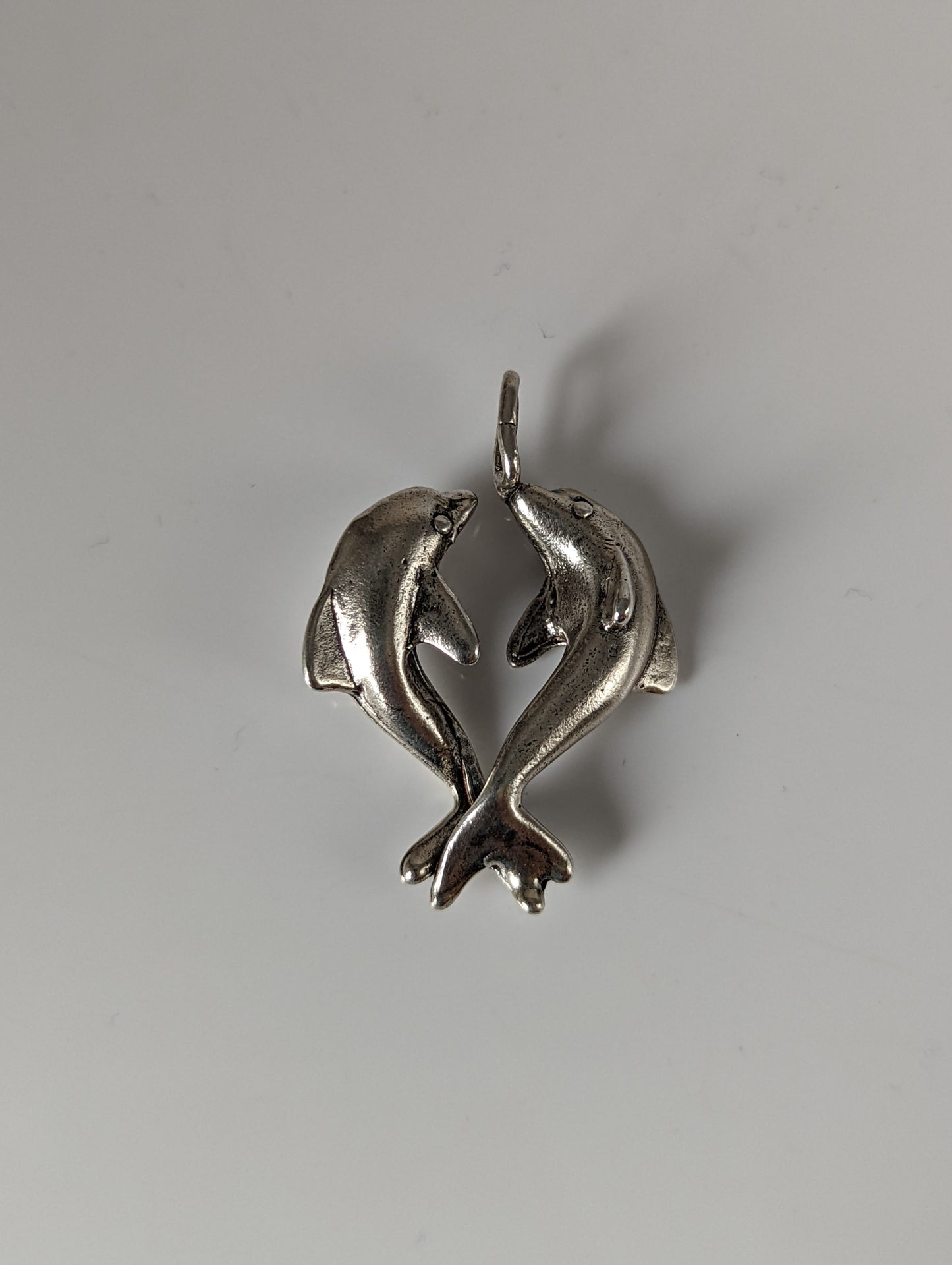Silver Steed Dancing Dolphins Silver Pendant