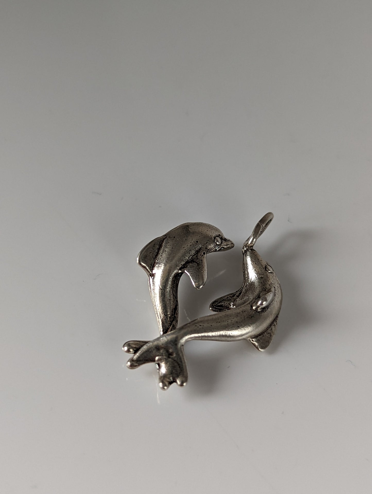Silver Steed Dancing Dolphins Silver Pendant
