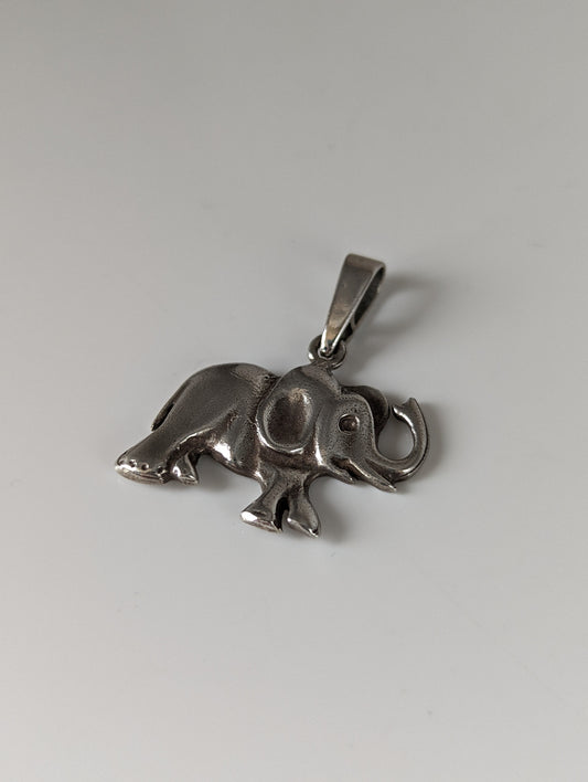 Silver Steed Elephant Silver Pendant