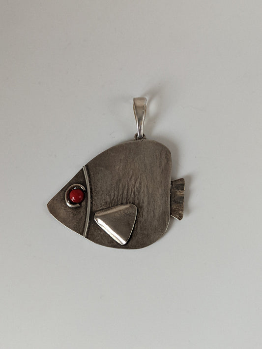 Silver Steed Angel Fish Silver Pendant