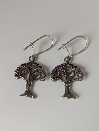 Silver Steed Fruit Tree Silver Dropped Earrings
