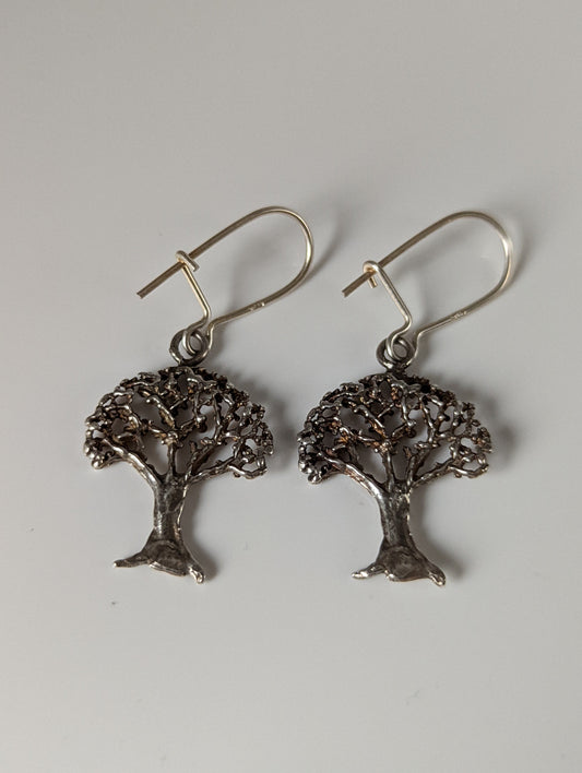 Silver Steed Fruit Tree Silver Dropped Earrings
