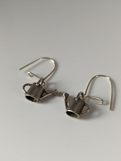 Silver Steed Watering Can Silver Dropped Earrings