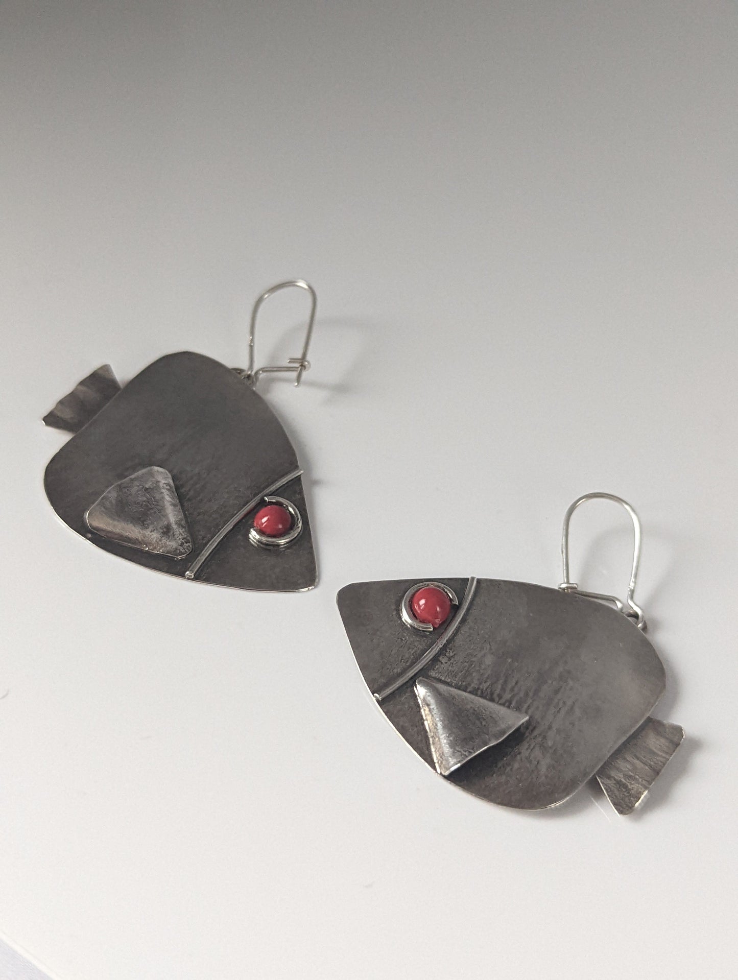 Silver Steed Angel Fish Dropped Earrings