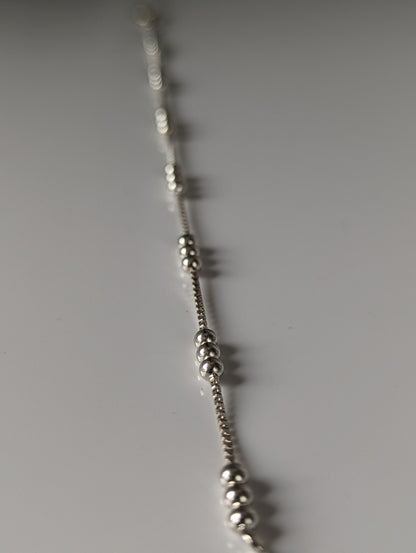 Silver Steed Delicate Ball Silver Bracelet