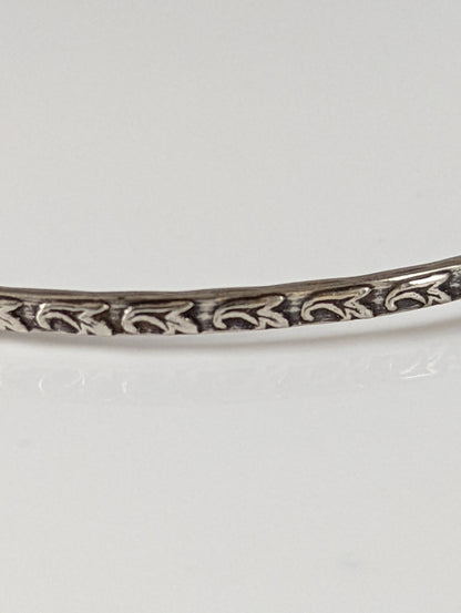 Silver Steed Slim Vine Silver Bangle