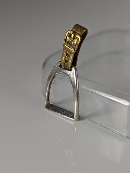 Silver Steed Stirrup Silver Pendant