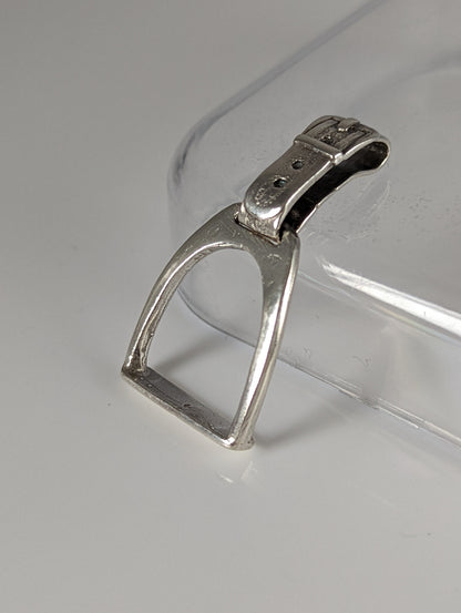 Silver Steed Stirrup Silver Pendant