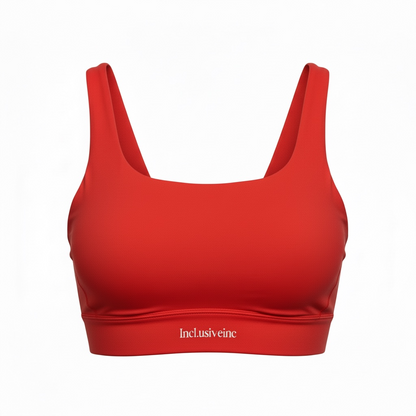 Incl.usiveinc Active Black Sports Bra - High Support, Breathable Fabric, Sizes S-XL