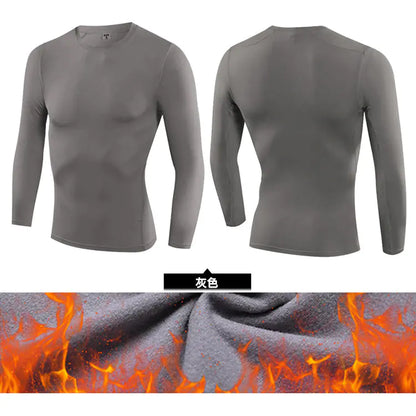 Men's luxury sports compression top from Dazzling Dreams Studio, designed for autumn and winter fitness.