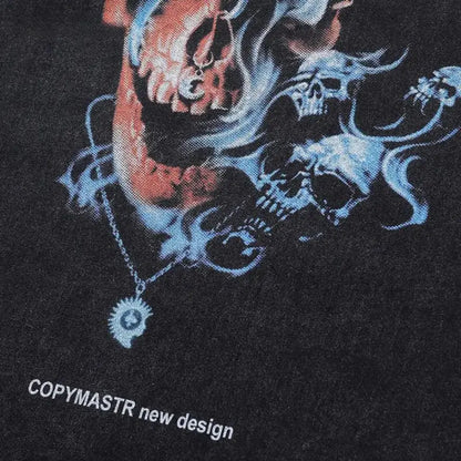 Stylish display of Punished Men's Graphic Tee by Dazzling Dreams Studio, illustrating its relaxed fit, perfect for casual wear and style statement.