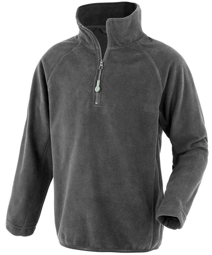 Close-up of the decorative body stitching on the recycled polyester microfleece top for kids, emphasizing luxurious design made from post-consumer recycled materials.