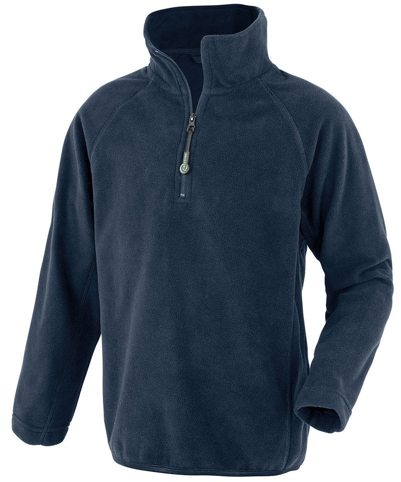 Eco-friendly kids microfleece top with YKK NATULON® eco-friendly zip, illustrating its quick-dry fabric and versatility for active children's wear.