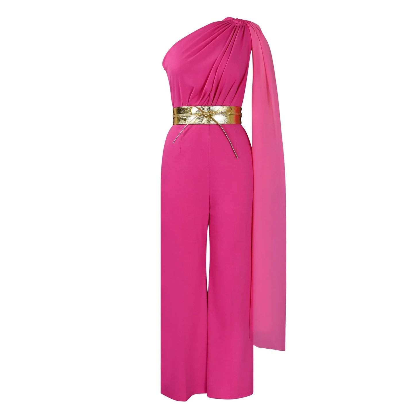 Sophisticated women's romper showcasing sensual flying sleeves and a high waist cut, perfect for clubbing or elegant occasions.