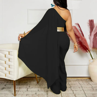 Luxurious high waisted romper for women, showcasing graceful flying sleeves and a flattering fit, available in sizes S to XXXL.