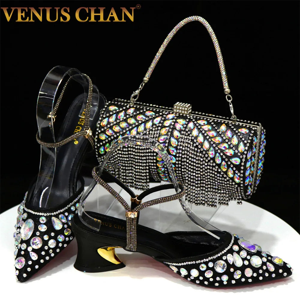 Venus Chan Elegant Lace High Heels for Women, featuring delicate lace detailing and stylish spike heels, perfect for glamorous parties and events.