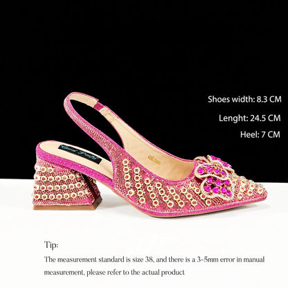 Elegant QSGFC Sky Blue High Heel Clutch Pumps featuring luxurious full diamond embellishment, perfect for upscale events.