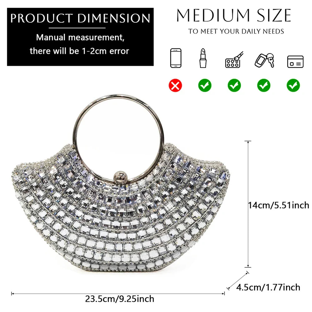 Close-up of Venus Chan's luxurious rhinestone-studded high heels, showcasing their elegant pointed toe and comfortable design.