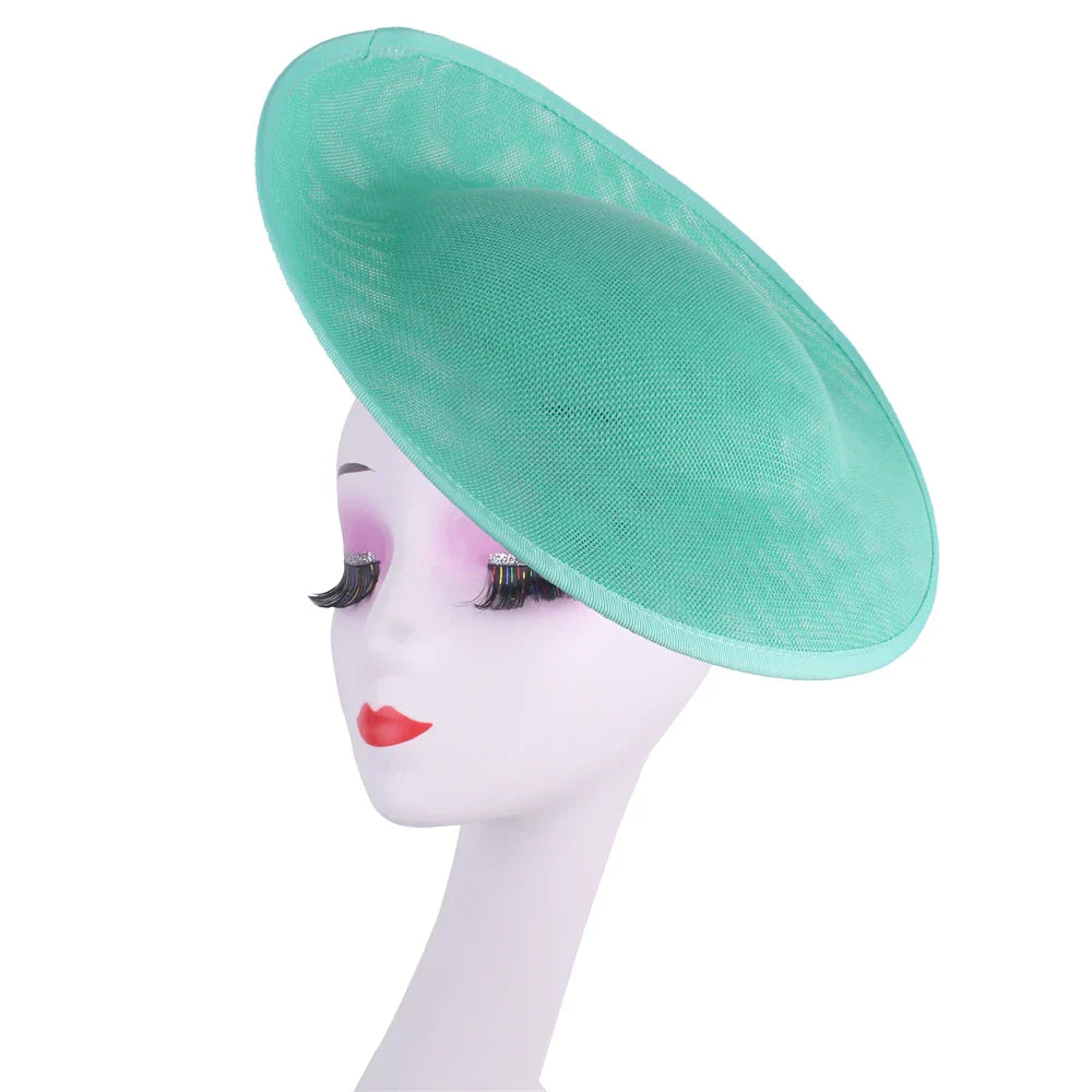 Elegant fascinator base supplies for stylish top hats, made from high-quality materials for wedding and special event attire.