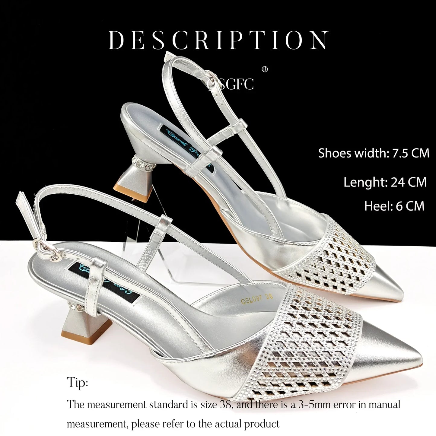 Sleek women's party shoes featuring shimmering rhinestones, paired with an elegant black gold bag, ideal for sophisticated occasions.