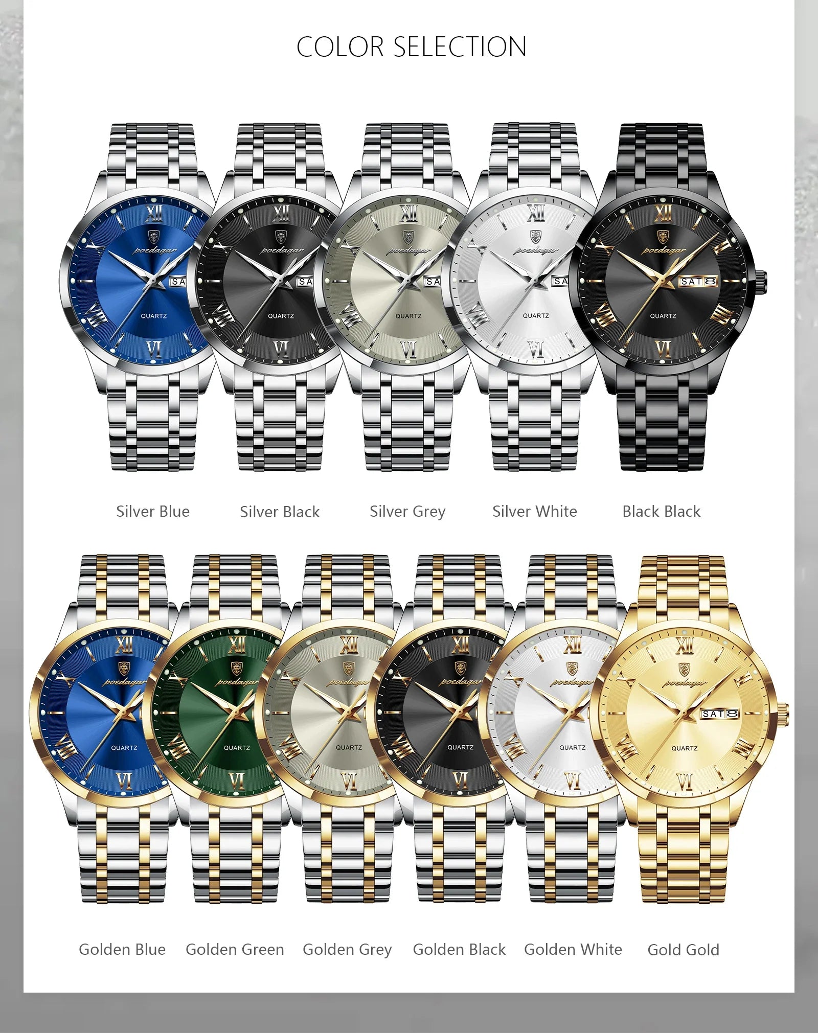 Luxury men's wristwatch on a velvet background, demonstrating the exquisite craftsmanship with stainless steel band and complete calendar functionality.