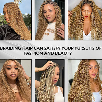 Luxurious 100% Brazilian Deep Wave Curly Hair, 2 Bundles of 100g in Rich Brown Shade